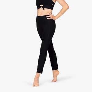 NWT Mariia Womens Straight-Cut Bamboo Leggings in black size XS